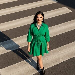 Elegant Green Women's Dress